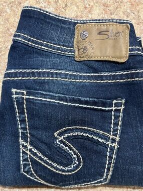 Silver Jeans Women's Dark Blue Skinny Jean Capris